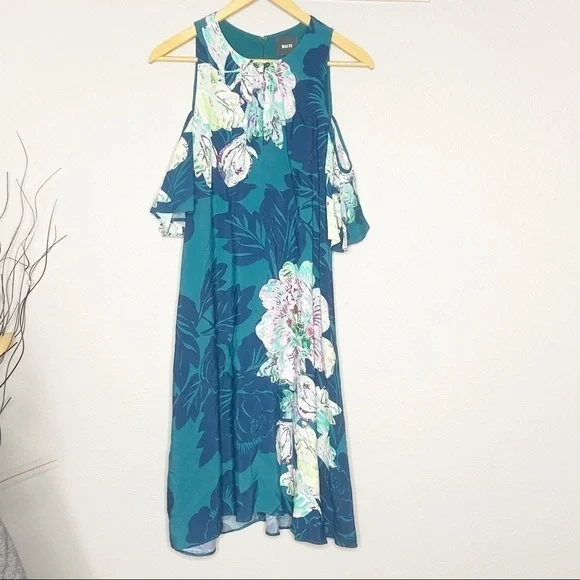 anthro blue floral dress Printed Dress Anthropologie Floral Wrap Dress Floral Print Maeve Blue Floral Dress Printed Dress Anthro Maeve